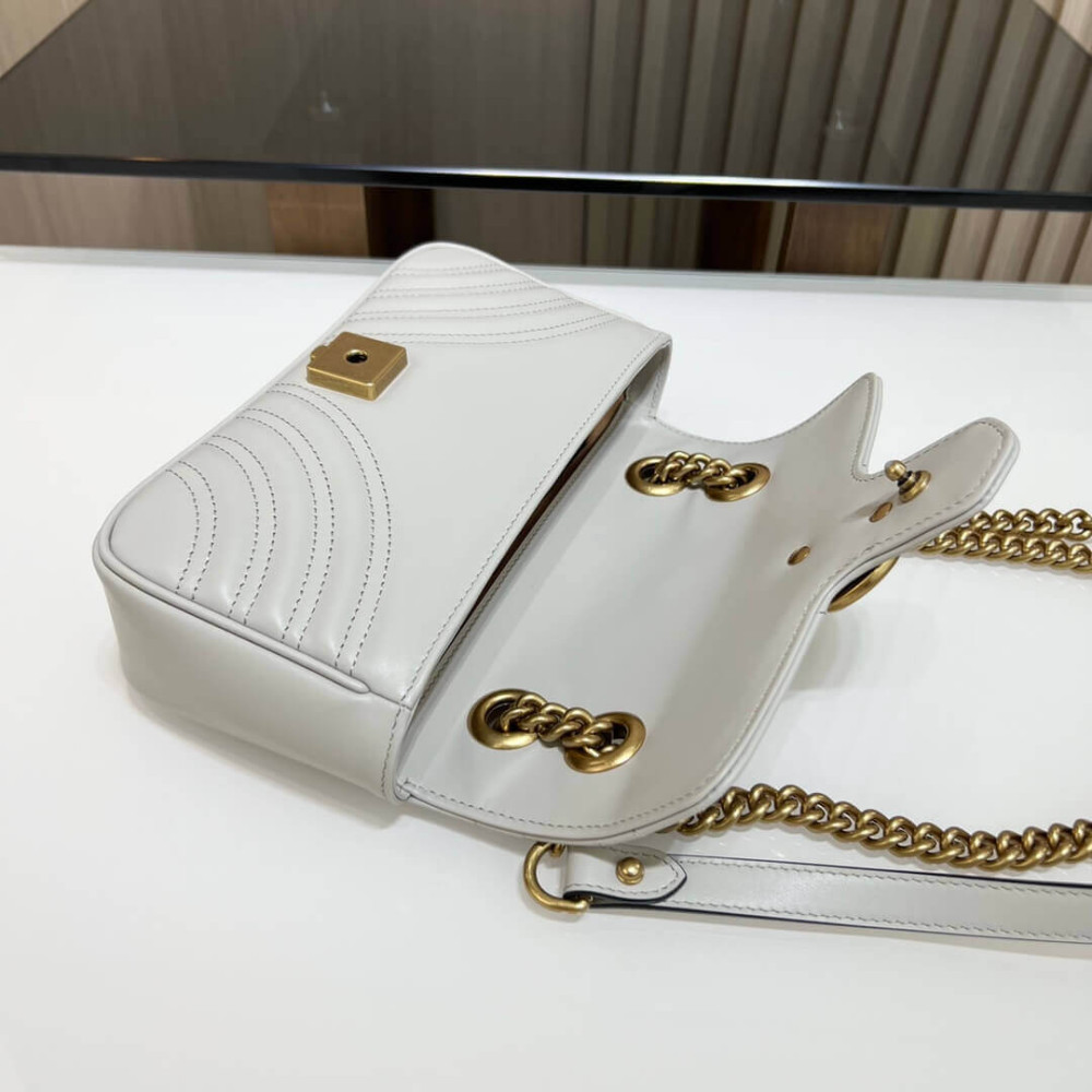 Gucci GG Marmont Matelasse Mini Bag 446744 Light Grey