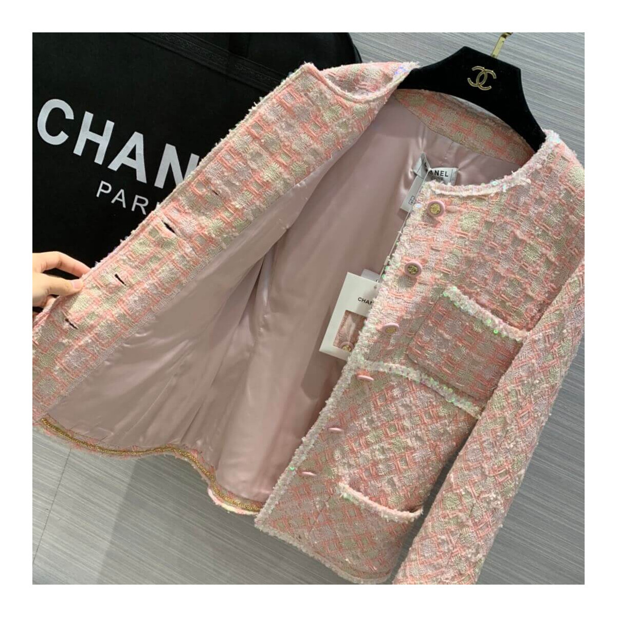 Chanel Vintage Tweed Jacket and Skirt Set A985060