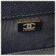 Chanel Boy Flap Bag With Handle Grained Shiny Calfskin A94805