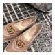 Gucci Chevron Leather Espadrille With Double G 551890 Dusty Pink