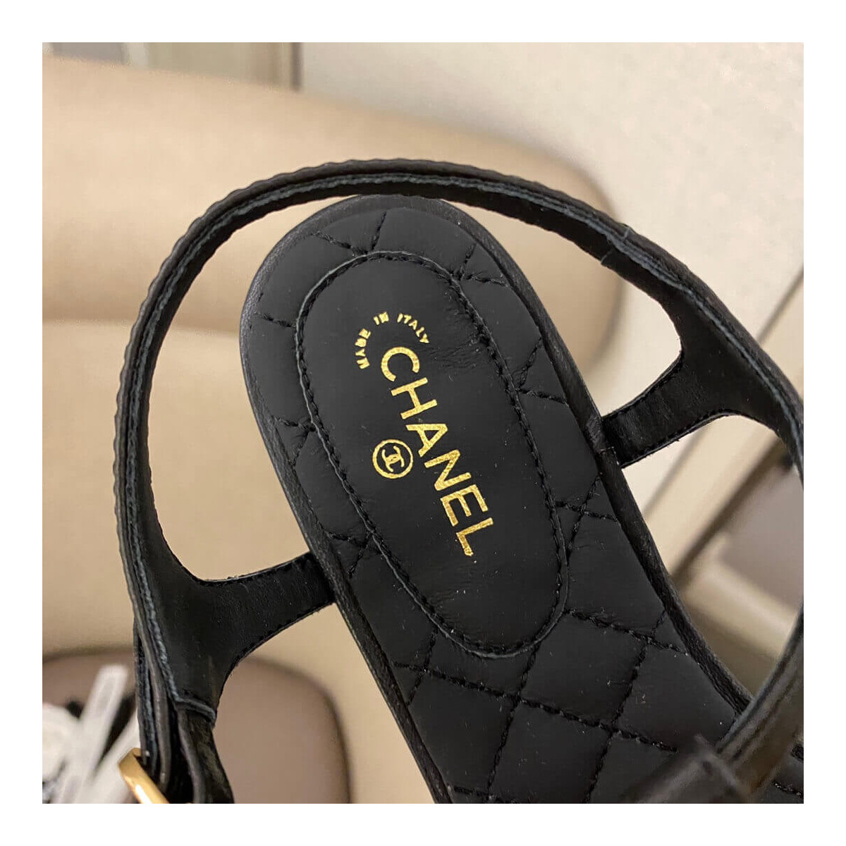 Chanel Quilted Double C Sandal G36238