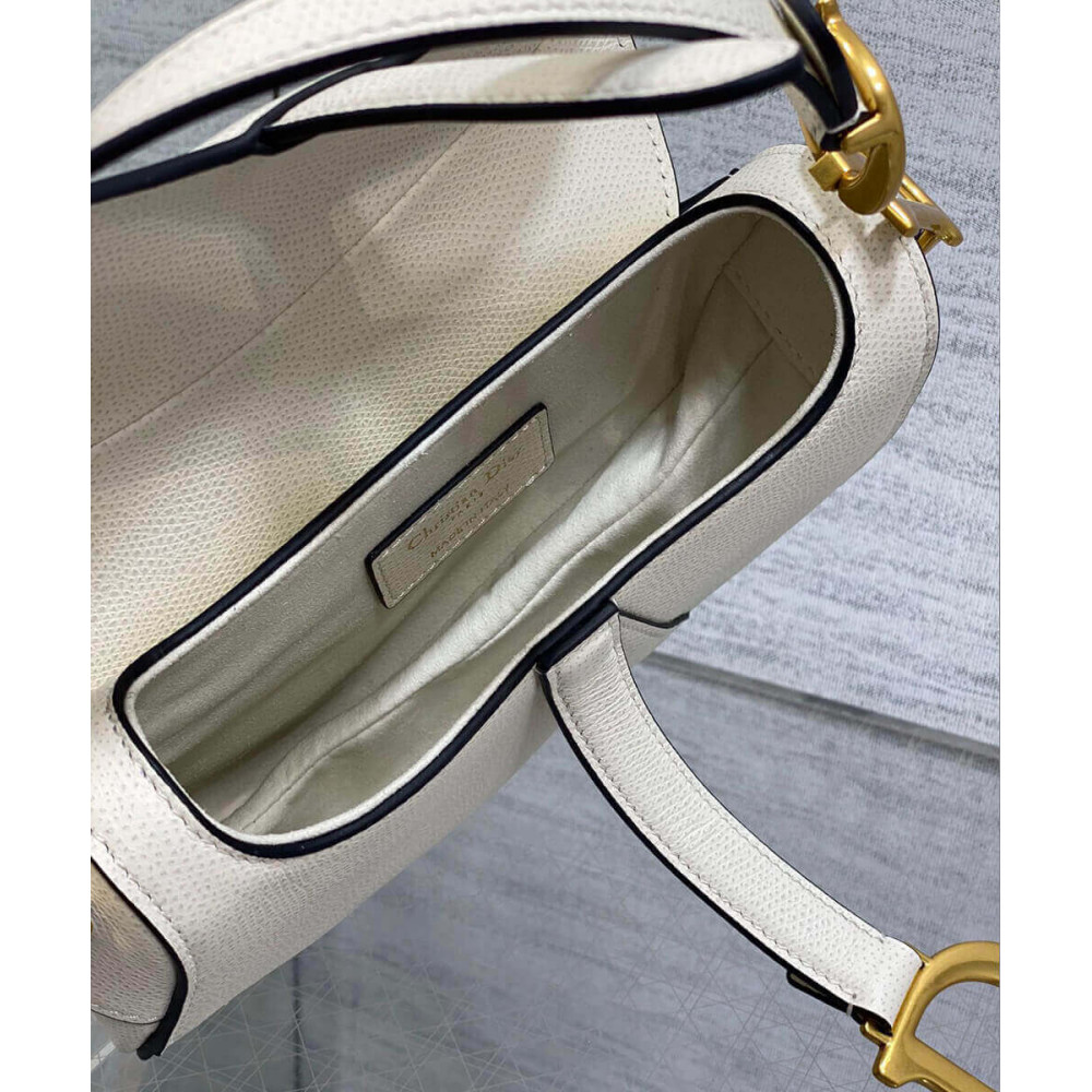 Dior Mini Saddle Bag with Strap Grained Calfskin M0456