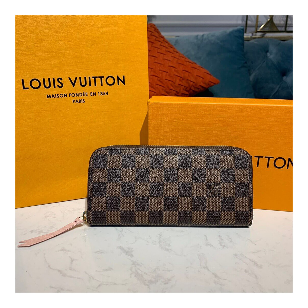 Louis Vuitton Damier Ebene Clemence Wallet N60534 N41626