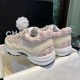 Chanel Tweed Low Cut Sneakers G38299 Pink