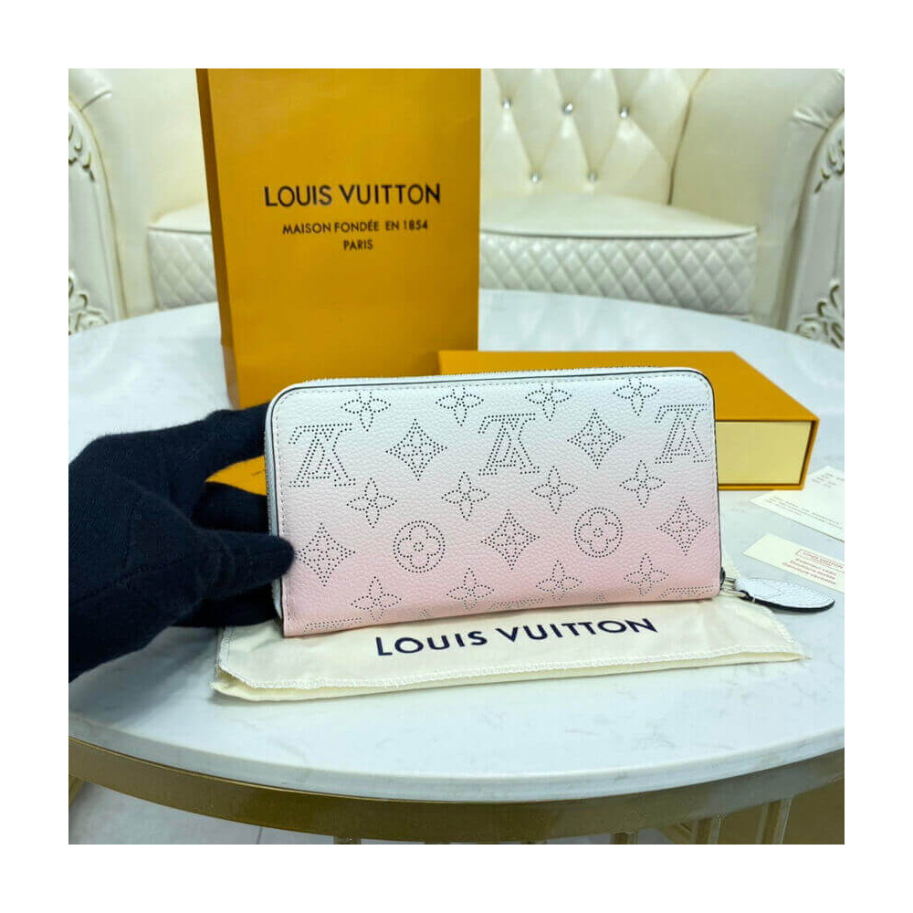 Louis Vuitton Zippy Wallet in Pink Gradient Mahina Perforated Leather M80490