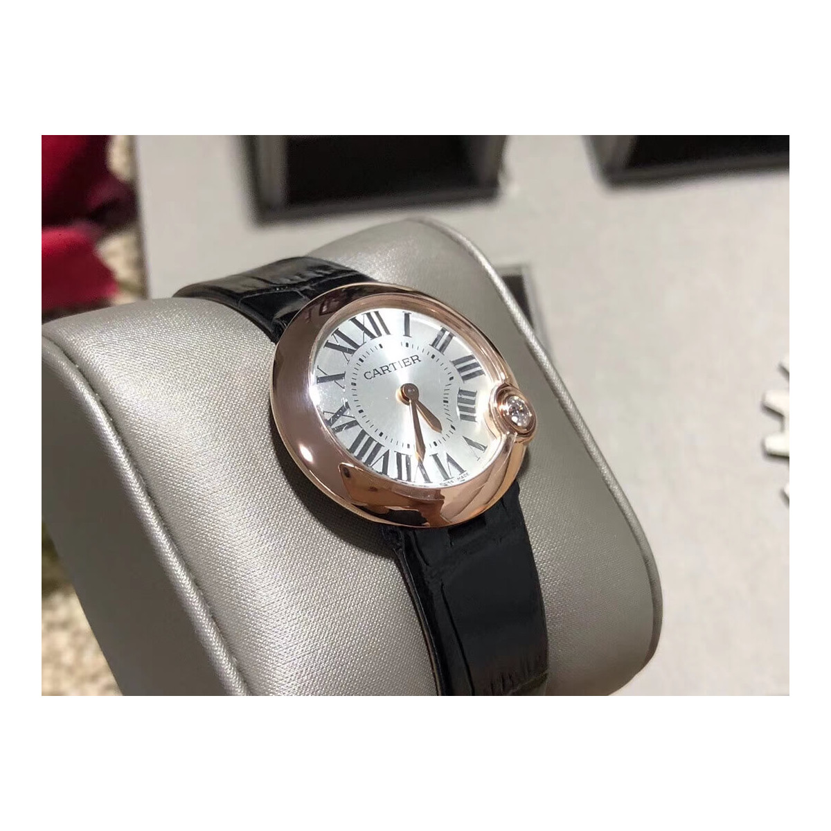 Cartier Ballon Blanc De Rose Gold Quartz Watch WGBL0002