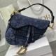 Dior Saddle Bag Denim Blue Toile de Jouy Embroidery M0446