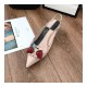 Gucci Eleonor Strawberry Patent Slingback Pumps 286148 Beige