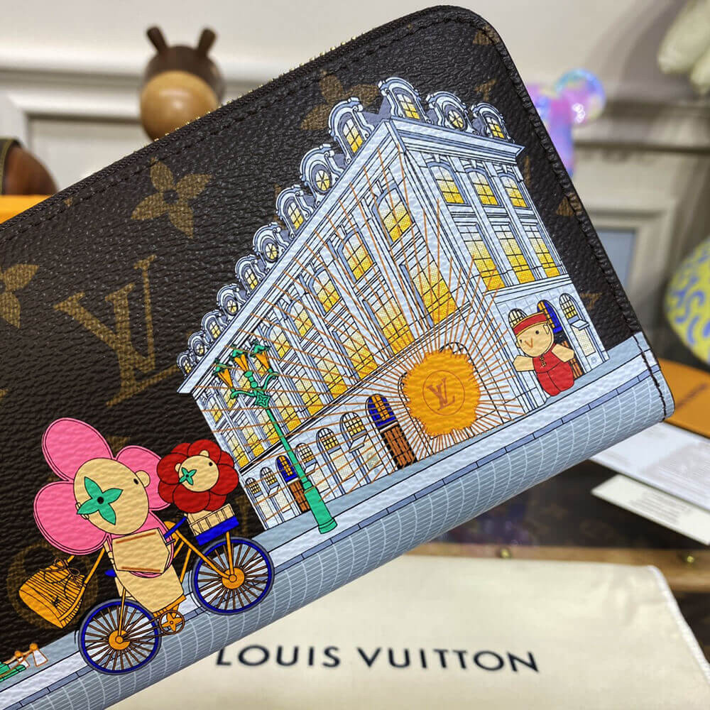 Louis Vuitton Christmas Animation 2022 Zippy Wallet M81544 Pink