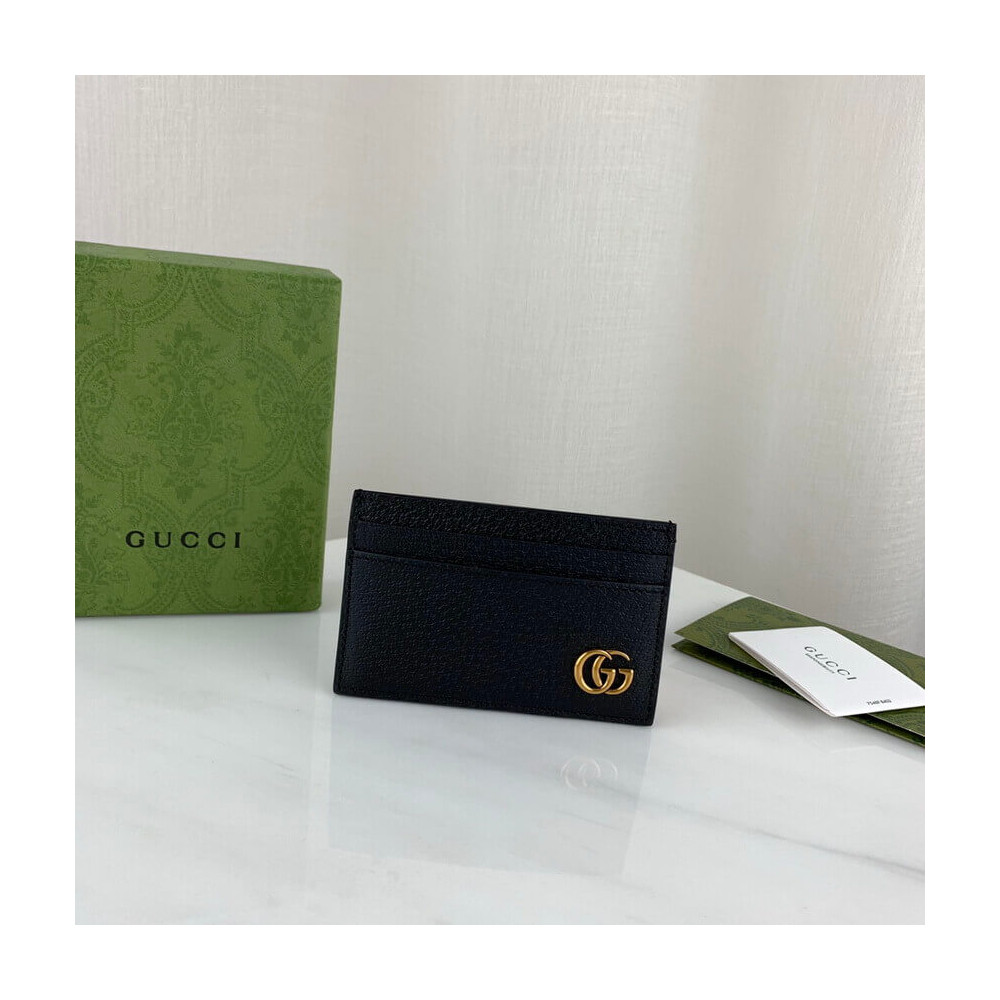 Gucci GG Marmont Metal-Free Tanned Leather Card Case 657588