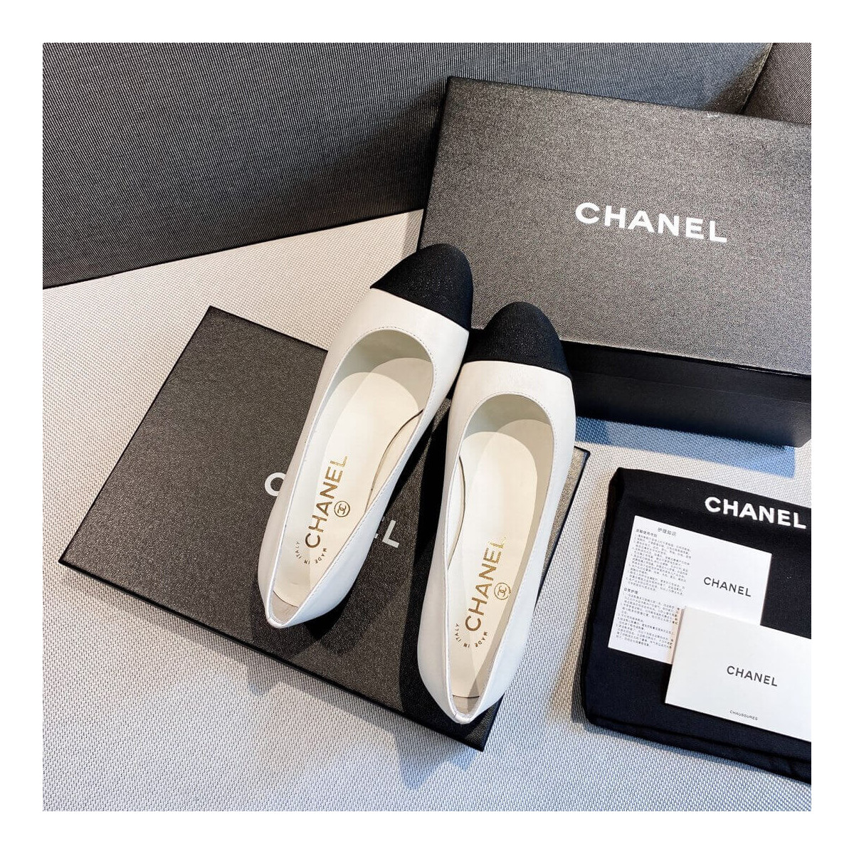 Chanel Pearl Embellished Ballerinas 36128