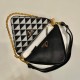 Prada Symbole Leather and Fabric Mini Bag 1BC176 Black/White