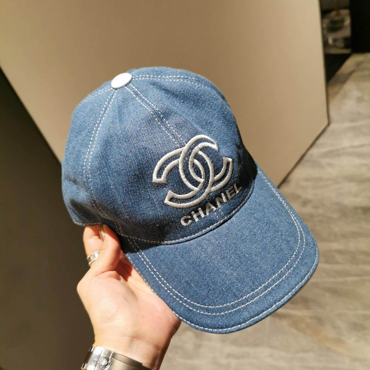 Chanel Denim CC Signature Baseball Cap D008