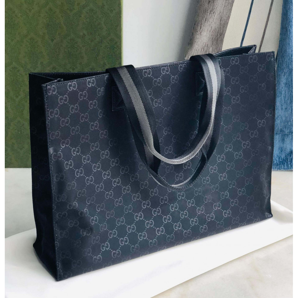 Gucci GG Guccissima Black Nylon Tote Bag 449176