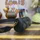 Louis Vuitton Nano Speedy M46745 Black Monogram Empreinte With Studs