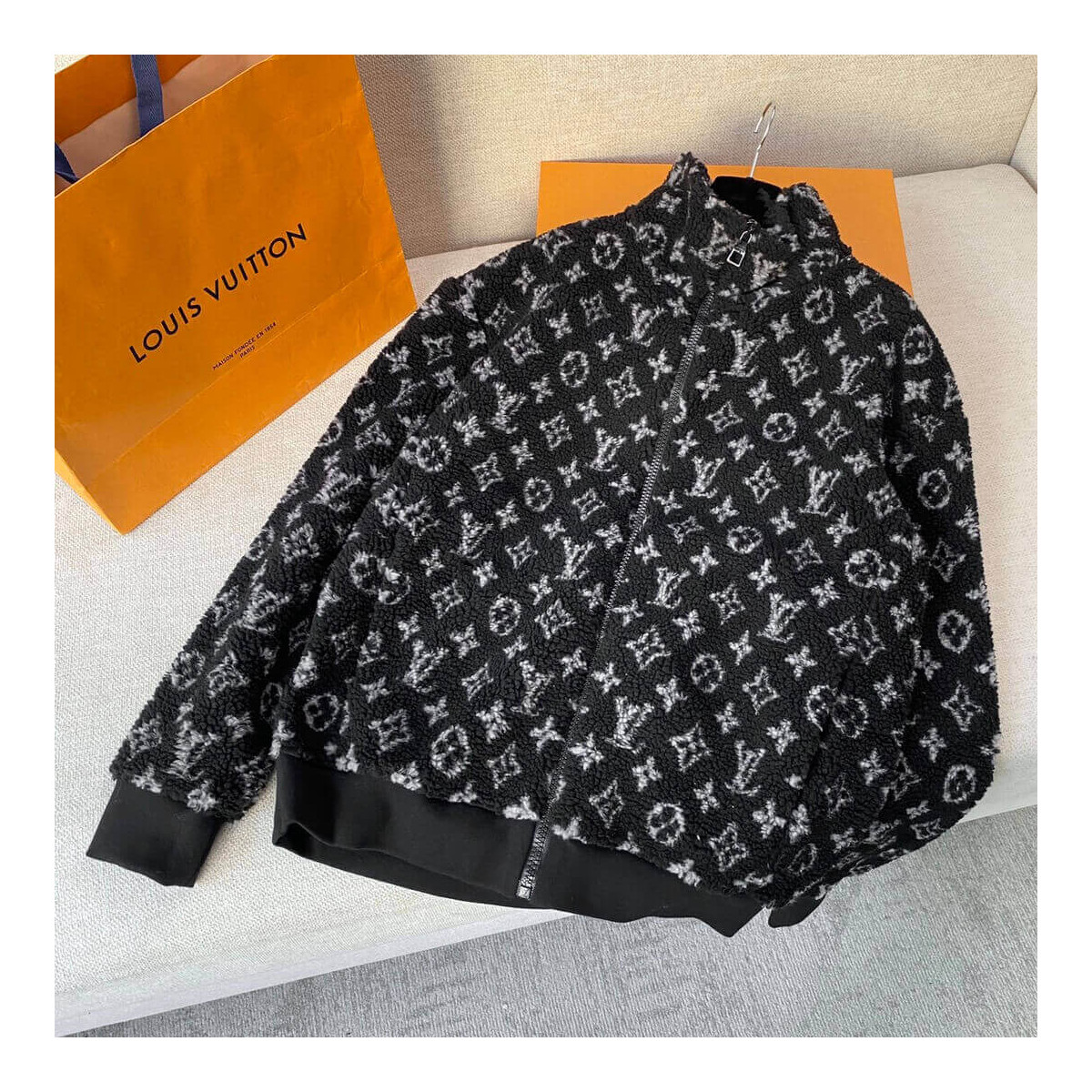 Louis Vuitton Monogram Jacquard Fleece Jacket