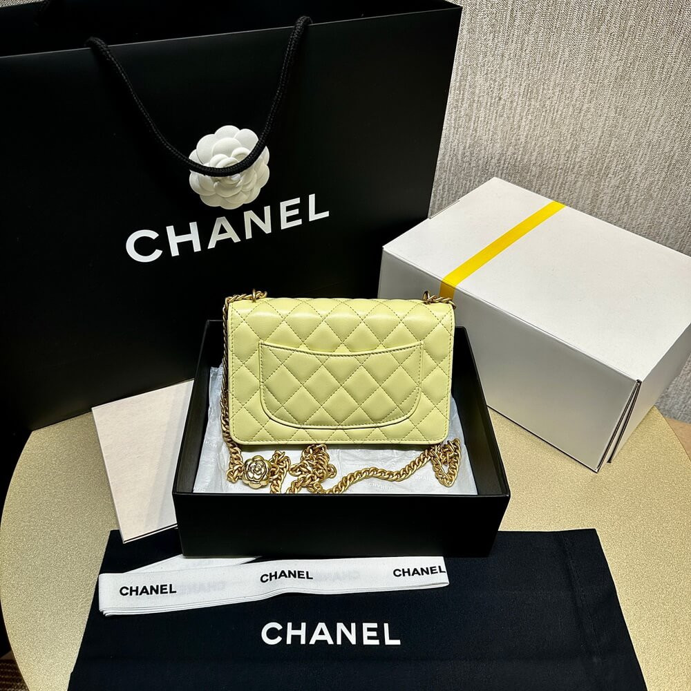 Chanel Camellia Crush Wallet On Chain Lambskin AP3297