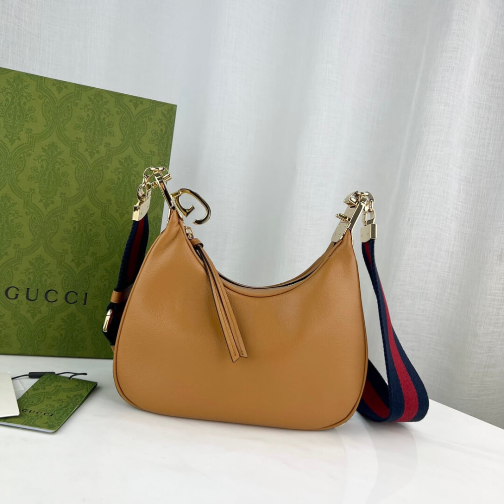 Gucci Brown Leather Attache Small Shoulder Bag 699409