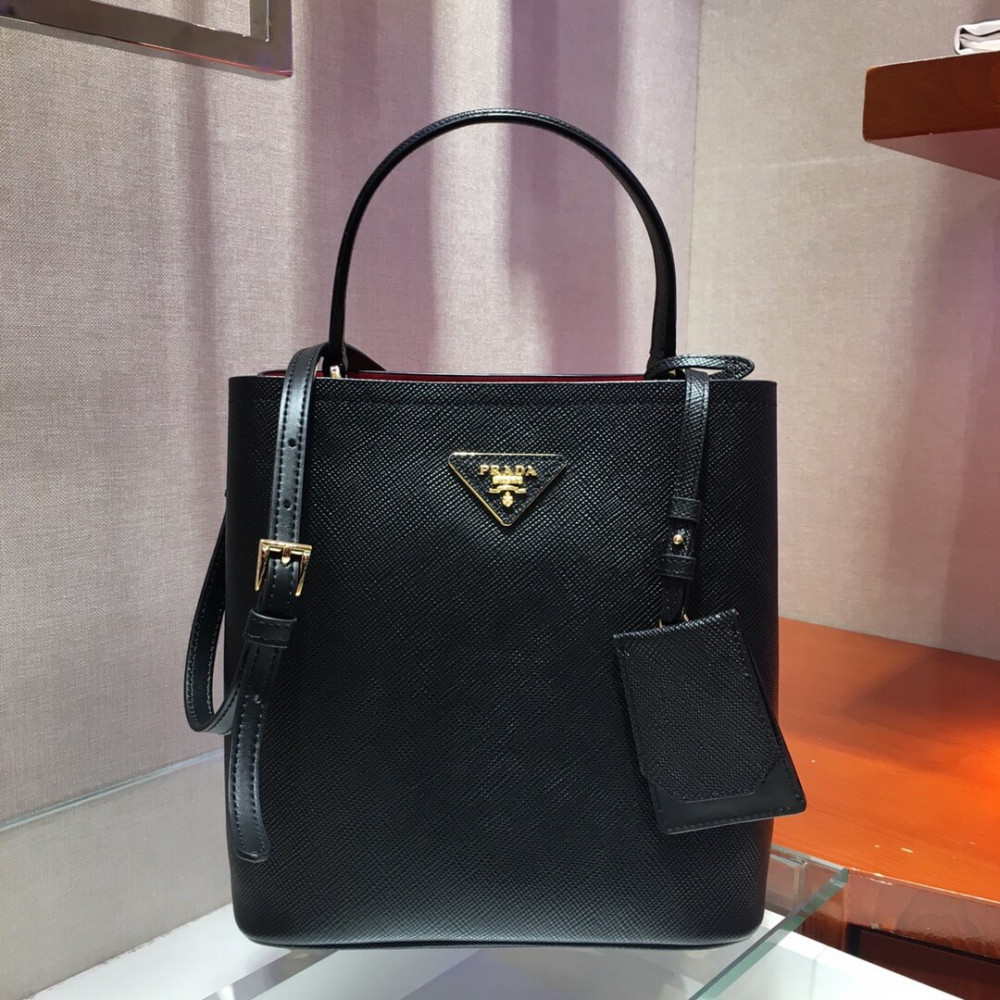 Prada Saffiano Leather Medium Panier Bag 1BA212