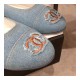 Chanel Denim Logo Ballerinas G35780