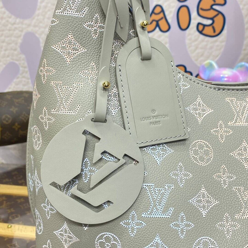 Louis Vuitton Mahina Leather Carmel Bag M23396 Grey