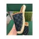 Gucci Jacquard GG Denim Slipper