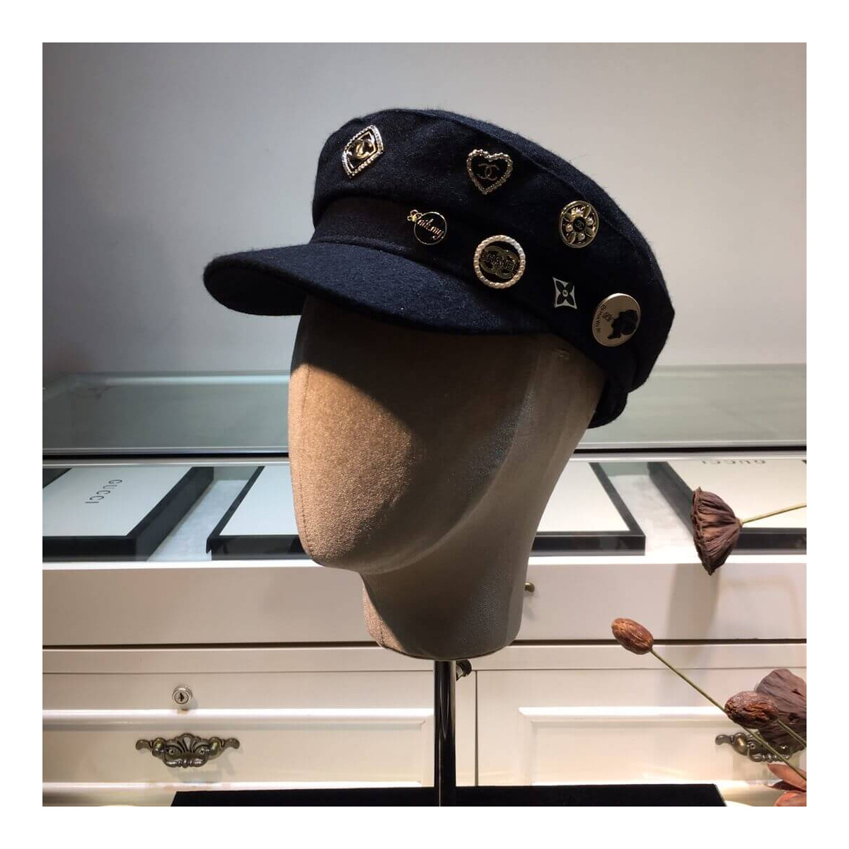 Chanel Badge Sailor Cap D013