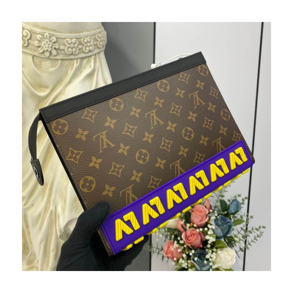 Louis Vuitton Pochette Voyage MM Monogram LV Rubber M80792