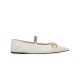 Gucci Chain Leather Ballet Flats with Horsebit 621161