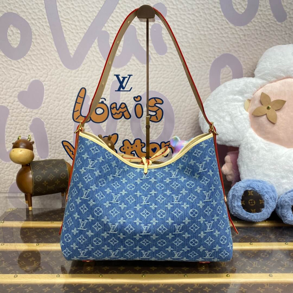 Louis Vuitton Monogram Denim CarryAll MM Bag M46855