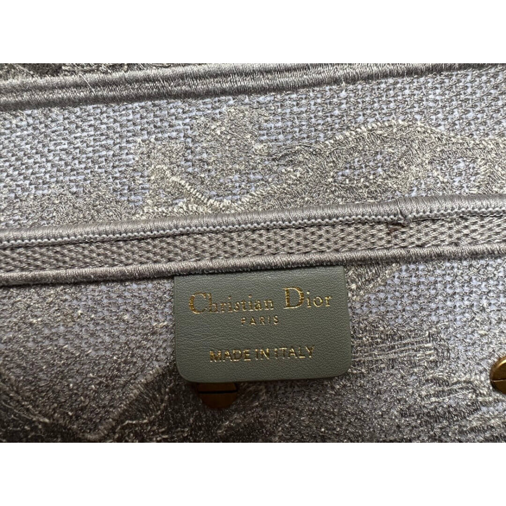 Dior Saddle Bag Grey Toile de Jouy Embroidery M0446