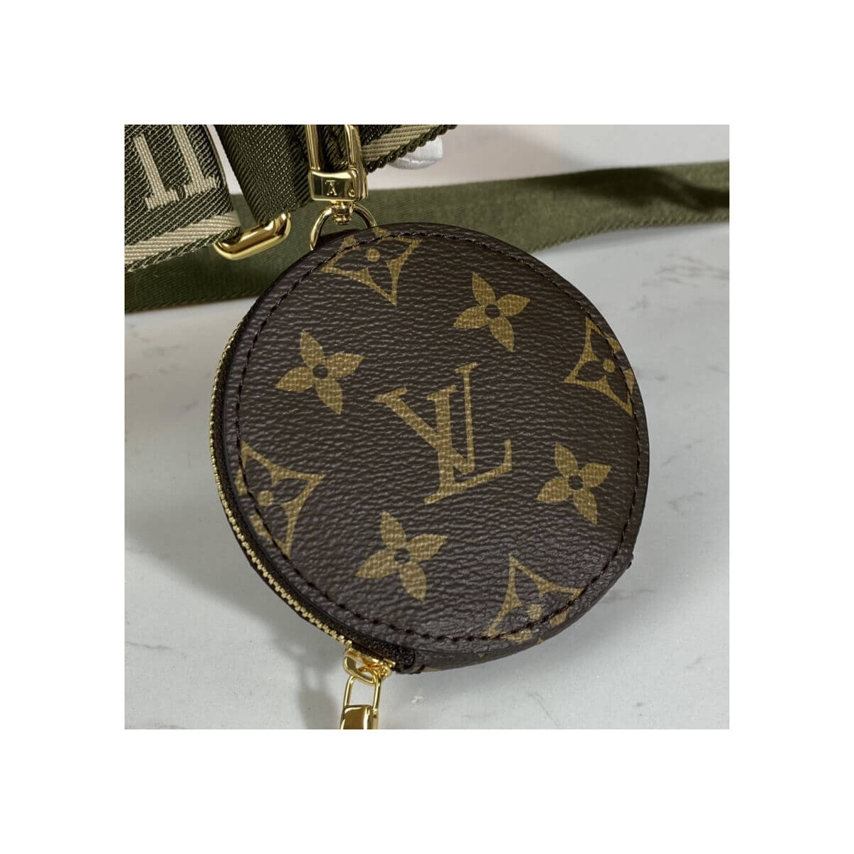 Louis Vuitton Pochette Bandouliere Multi Strap J02487 Kahki&amp;Beige