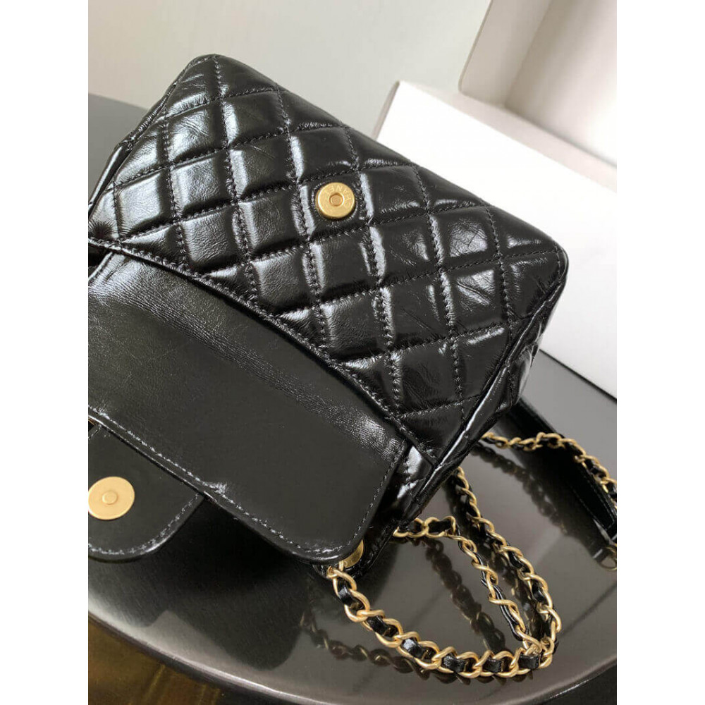 Chanel Small Hobo Bag in Shiny Crumpled Calfskin AS3710