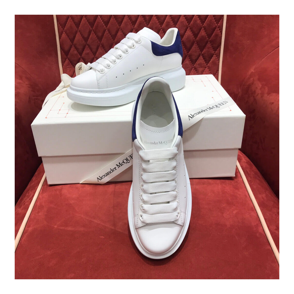 Alexander McQueen Oversized Sneaker 5537 White/Blue