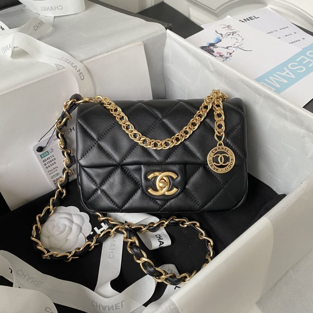 Chanel Small Flap Bag in Lambskin AS4012