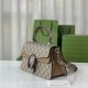 Gucci Small Dionysus Top Handle Bag 739496 Taupe Suede Trim