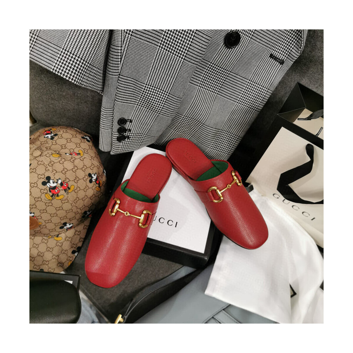 Gucci Leather Slipper 604075 Red