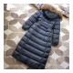 Moncler Hudson Long Puffer Coat w/ Fur Hood F209