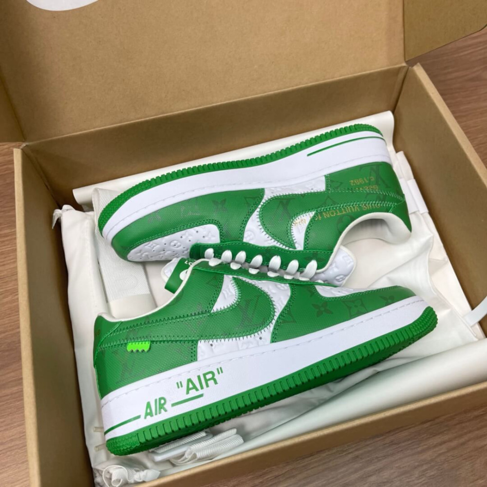 Louis Vuitton Virgil Abloh x Nike Air Force 1 Sneakers White/Green