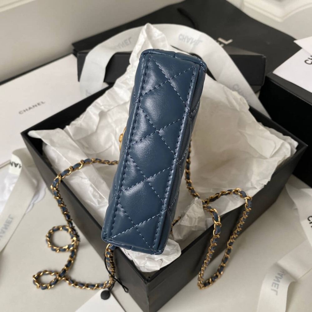 Chanel Kelly Clutch with Chain AP3435 Shiny Aged Calfskin