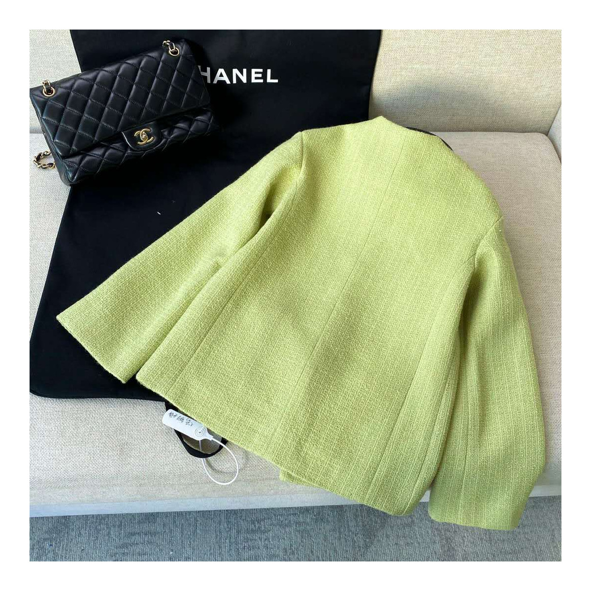 Chanel Wool Tweed Jacket P65294 Green