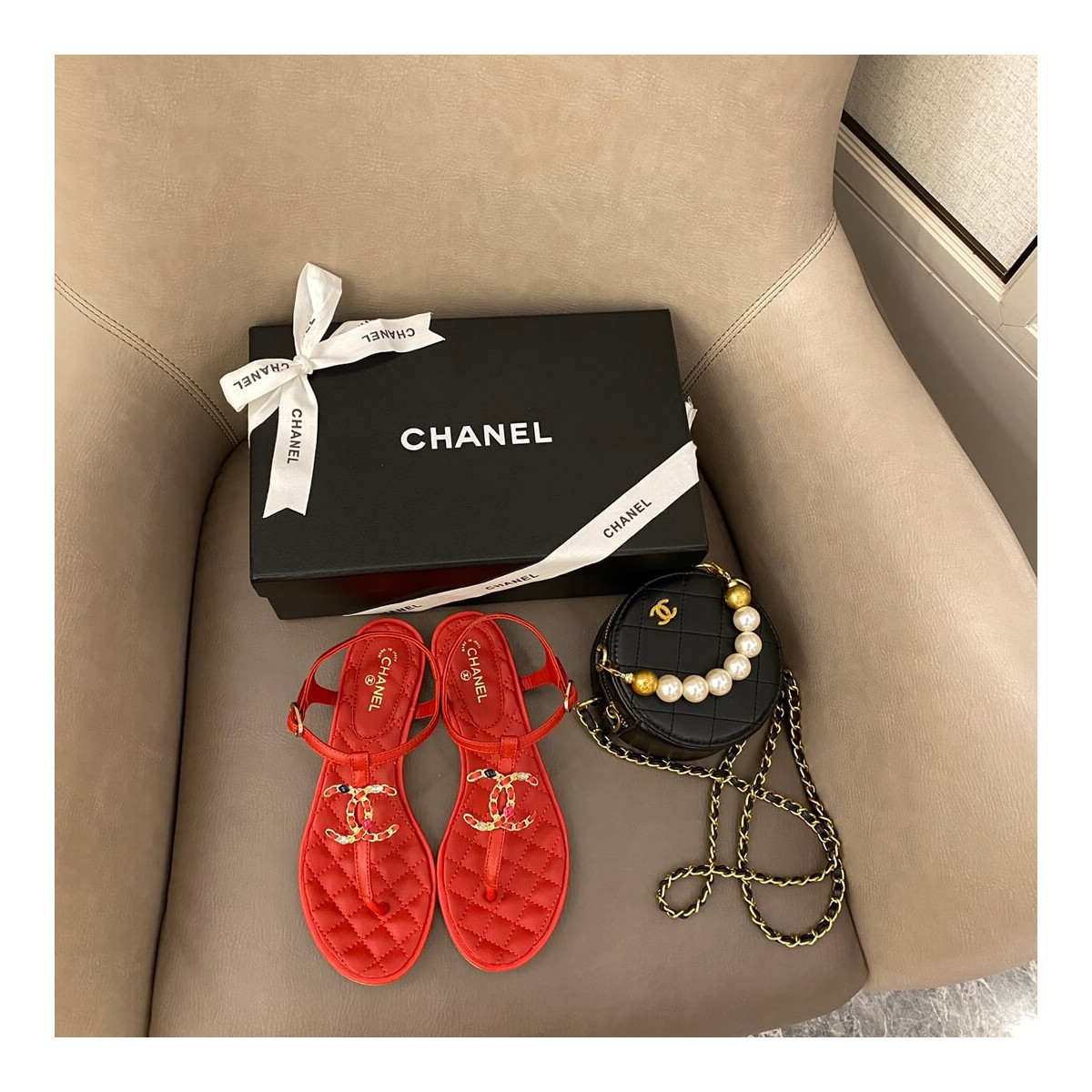 Chanel Quilted Double C Sandal G36238