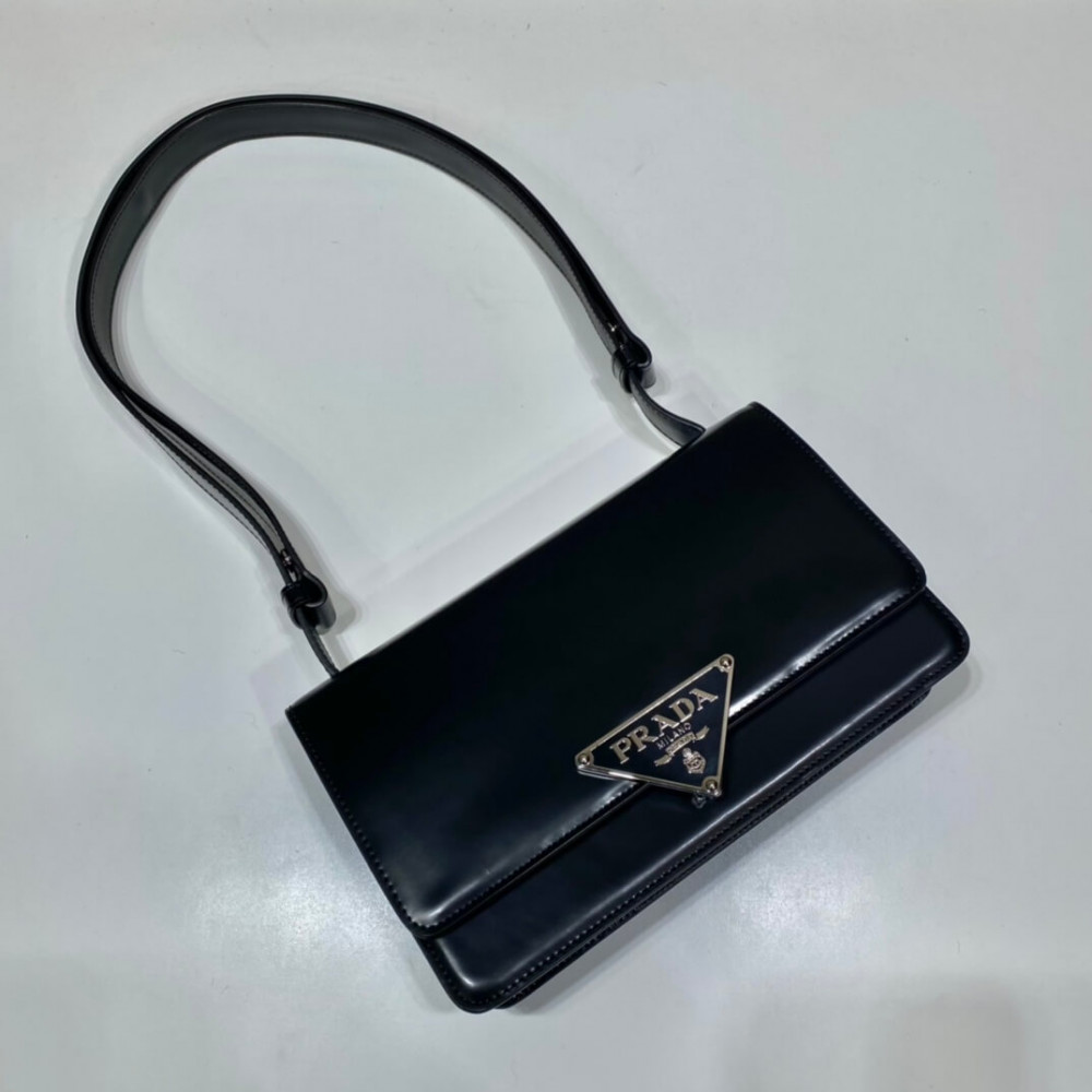 Prada Embleme Brushed-Leather Bag 1BD321