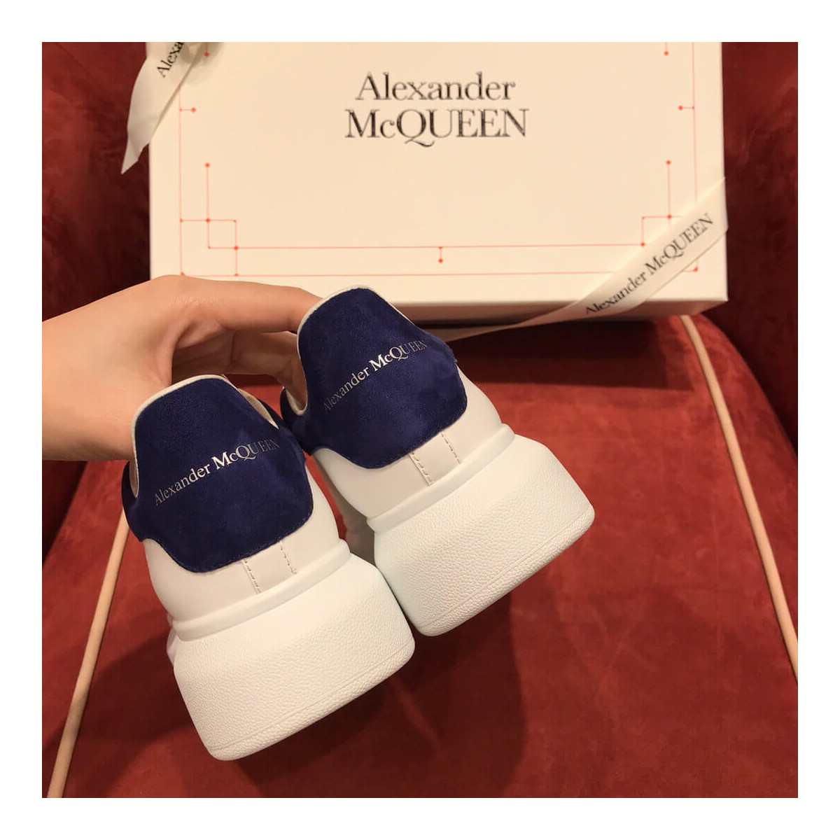 Alexander McQueen Oversized Sneaker 5537 White/Blue