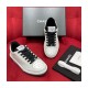 Chanel Grained Calfskin Fabric Logo Sneakers G41350 White Black