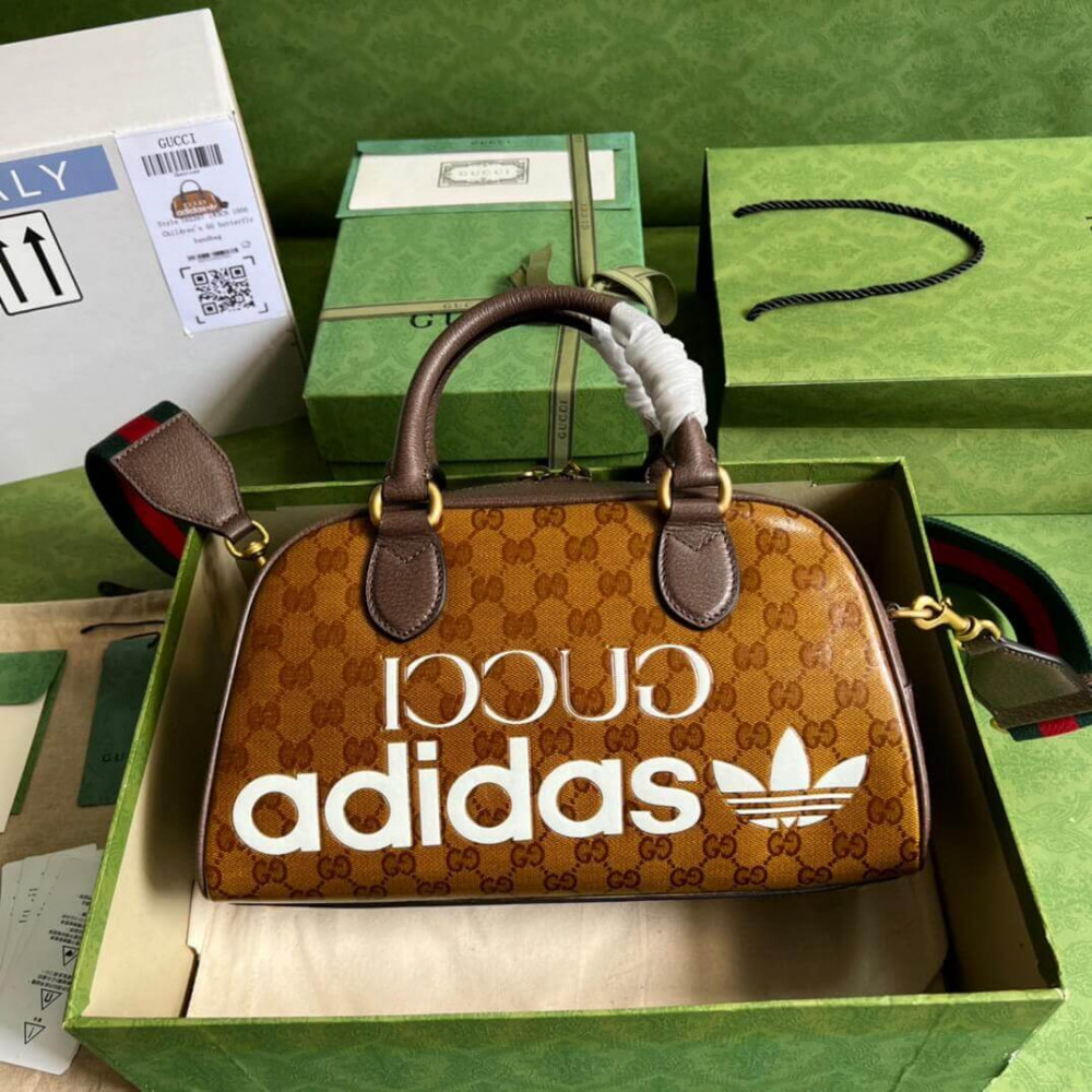 adidas x Gucci Mini Duffle Bag 702397 in GG Crystal Canvas