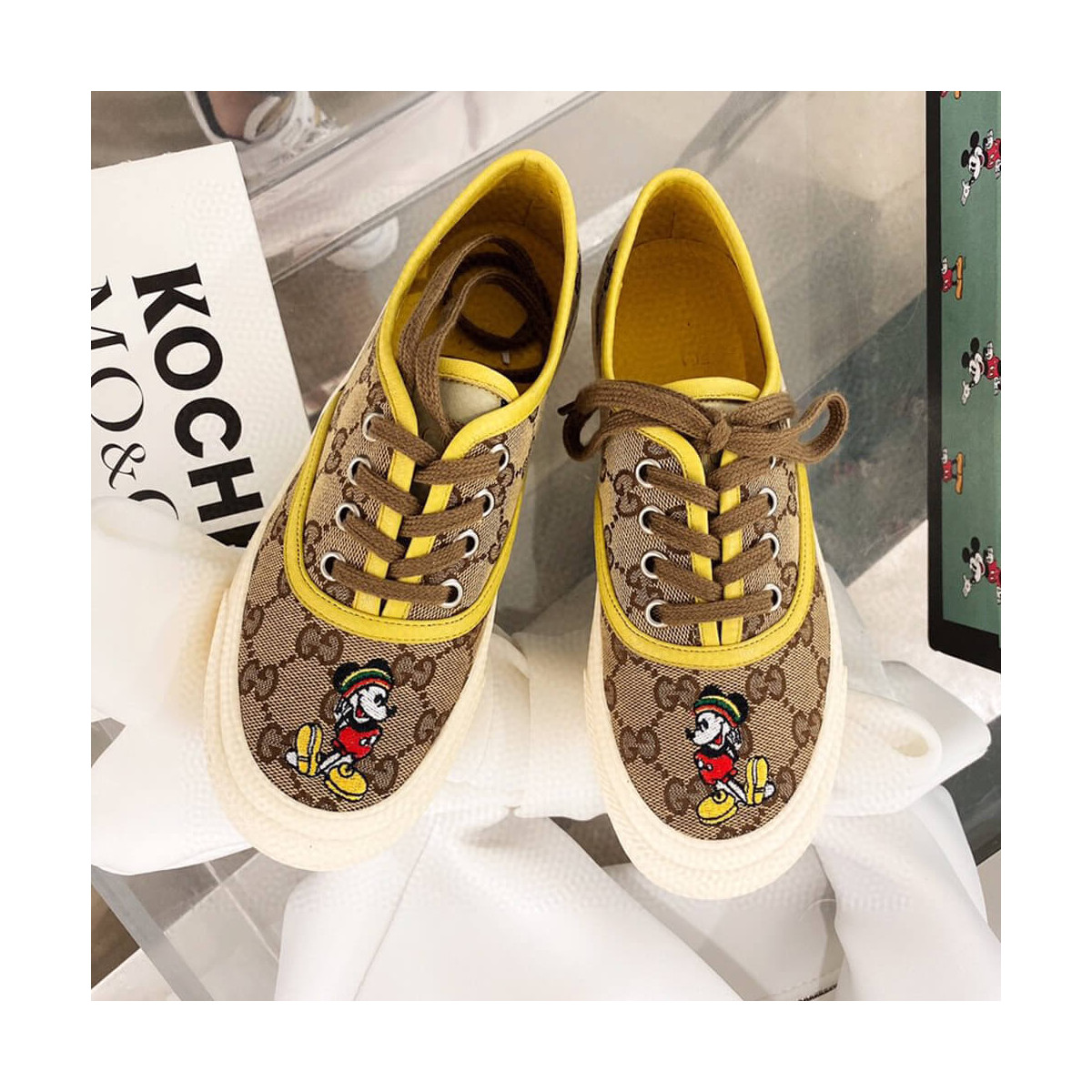 Gucci GG Disney x Gucci Low-Top Sneaker 875604 Yellow