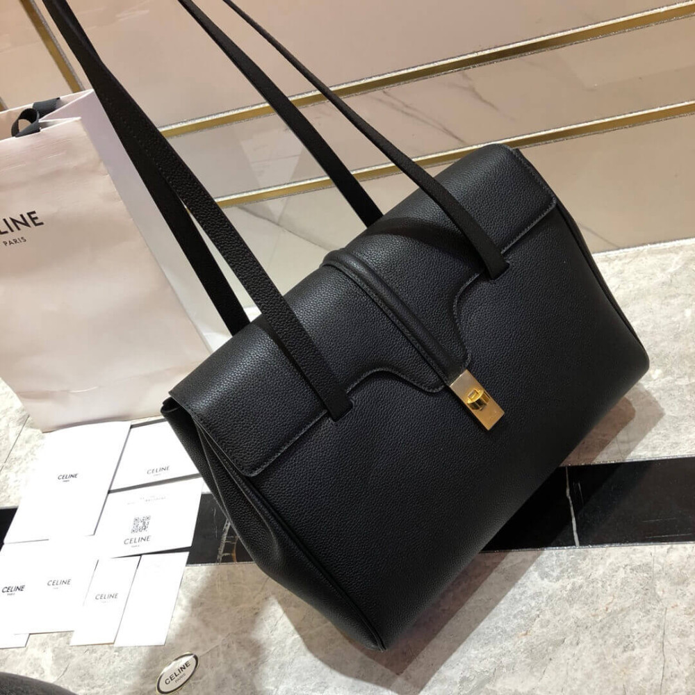 Celine Medium Soft 16 Bag In Grained Calfskin 195543