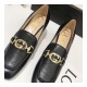 Gucci Zumi Leather Mid-Heel Loafer 575832 Black