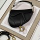 Dior Mini Saddle Bag with Strap Grained Calfskin M0456